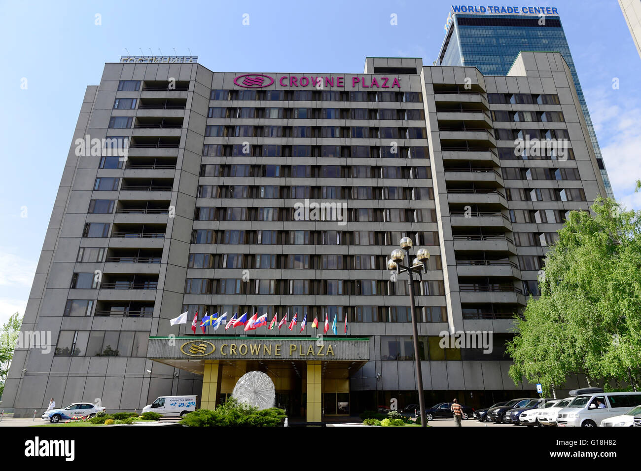 Moscow, Russian Federation. 10th May, 2016. The Crowne Plaza Hotel, where Czech ice hockey national team live, during the Ice Hockey World Championships in Moscow, Russia, on May 10, 2016. © Roman Vondrous/CTK Photo/Alamy Live News Stock Photo