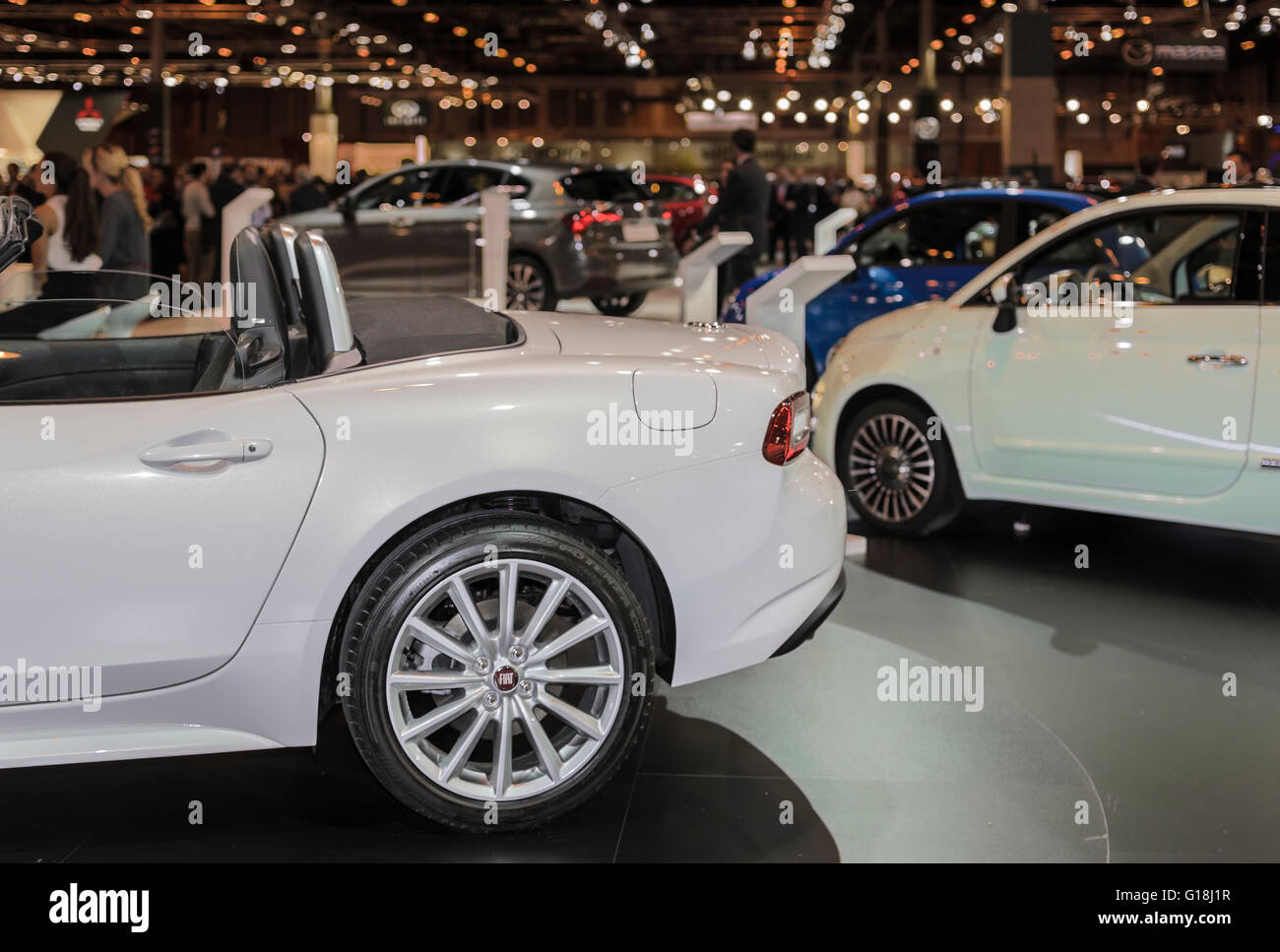 Madrid, Spain, 10 th May 2016. A white cars view in the Inauguration of
