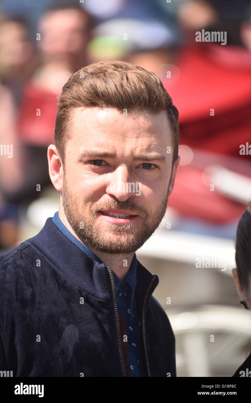Berlin, Germany. 10th May, 2016. Justin Timberlake/Photocall "Trolls"/Brandenburger Tor/Pariser Platz/in Berlin/10.05. 2016 | Verwendung weltweit Credit:  dpa picture alliance/Alamy Live News Stock Photo