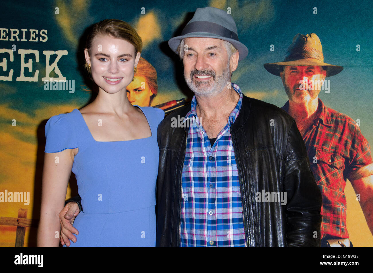 John Jarrat And Lucy Fry In Sydney Promoting The New Wolf Creek Stan Tv Series At The Pop Up Road House Bar Photo By Mitchell Burke Pacific Press Stock Photo Alamy