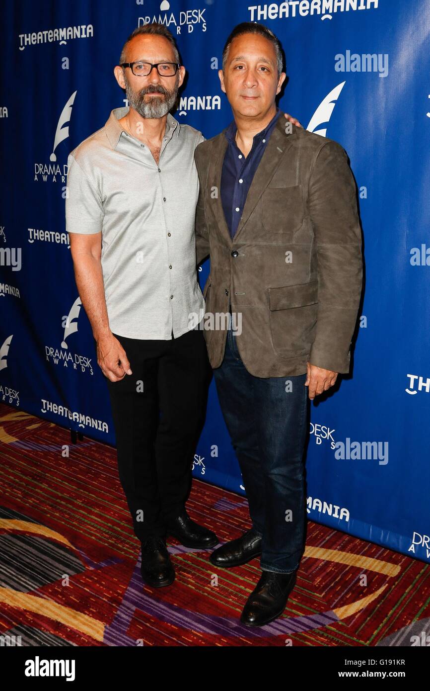 New York, NY, USA. 11th May, 2016. David Brian Brown, Jeff Mahshie at arrivals for The 2016 Drama Desk Awards Nominees Reception, Marriott Marquis Time Square, New York, NY May 11, 2016. Credit:  Abel Fermin/Everett Collection/Alamy Live News Stock Photo