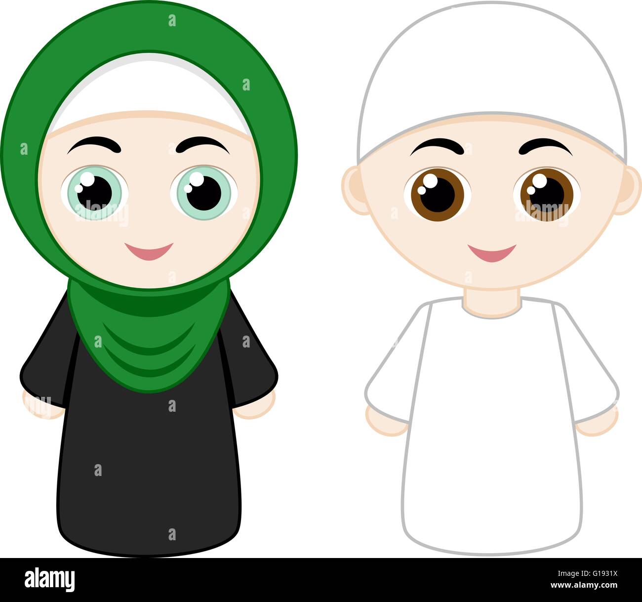 Cartoon muslim couple Stock Vector Image & Art - Alamy