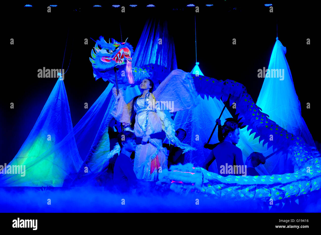 The soul of Vietnam, a cultural show in Ho Chi Minh City, Vietnam Stock Photo