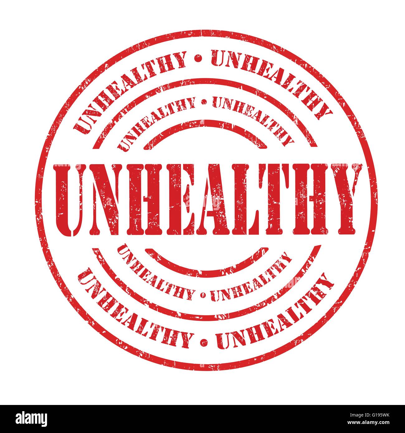 Unhealthy grunge rubber stamp on white background, vector illustration ...