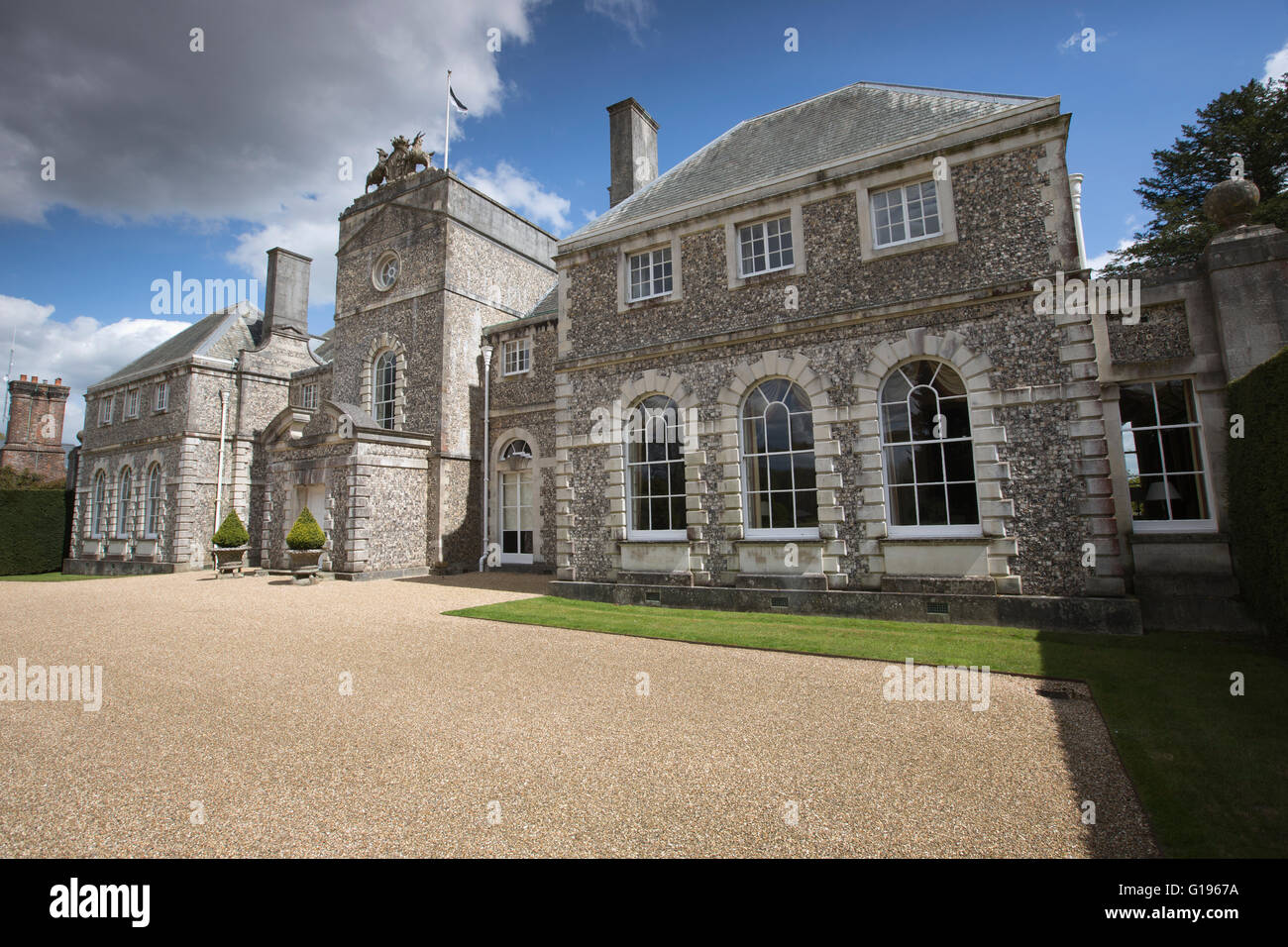Farleigh House, Farleigh Wallop, ancestral estate of 34 year old Oliver Wallop, Viscount Lymington in Hampshire, England, UK Stock Photo