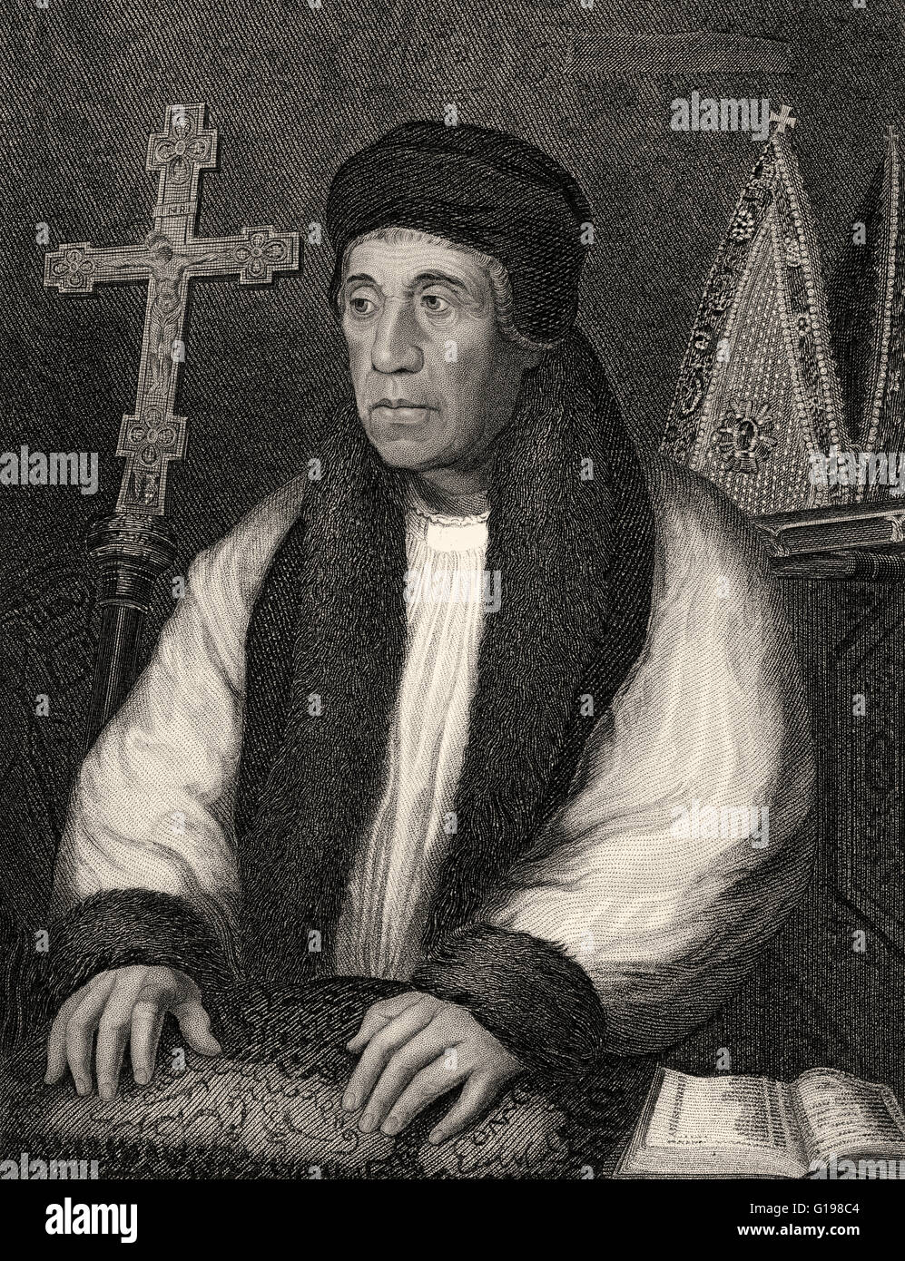 William Warham, c. 1450 - 1532, English churchman and statesman Stock Photo