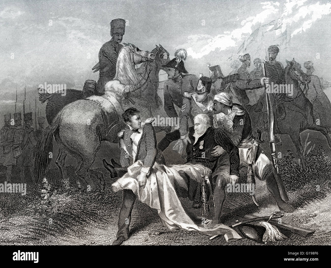 Major General Sir Robert Henry Sale, mortally wounded at Moodkee or Mudki, 1845 Stock Photo