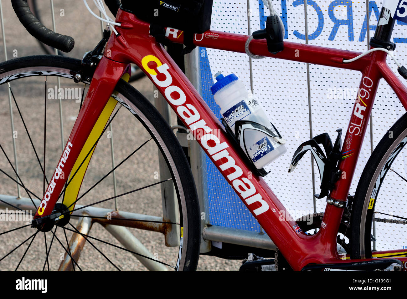 Boardman bicycle at the Stratford Triathlon, UK Stock Photo