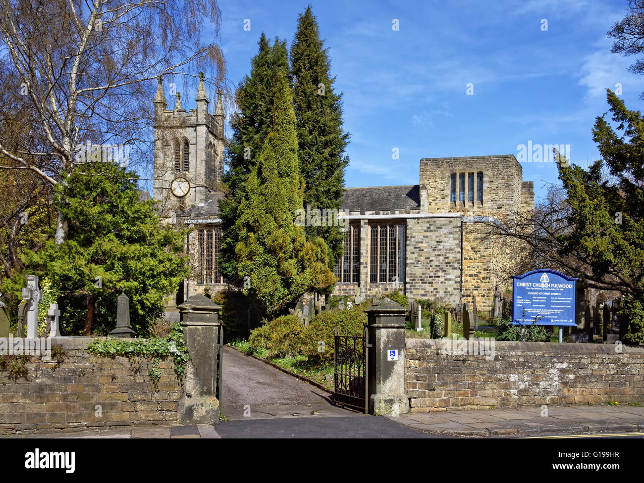 UK,South Yorkshire,Sheffield,Fulwood,Christ Church Stock Photo