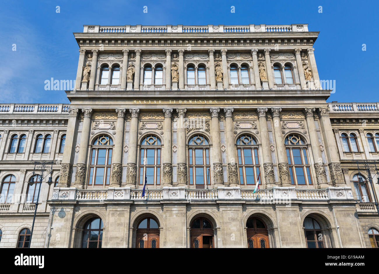Hungarian Academy of Sciences (MTA) in Budapest, the most important learned society of Hungary. Stock Photo