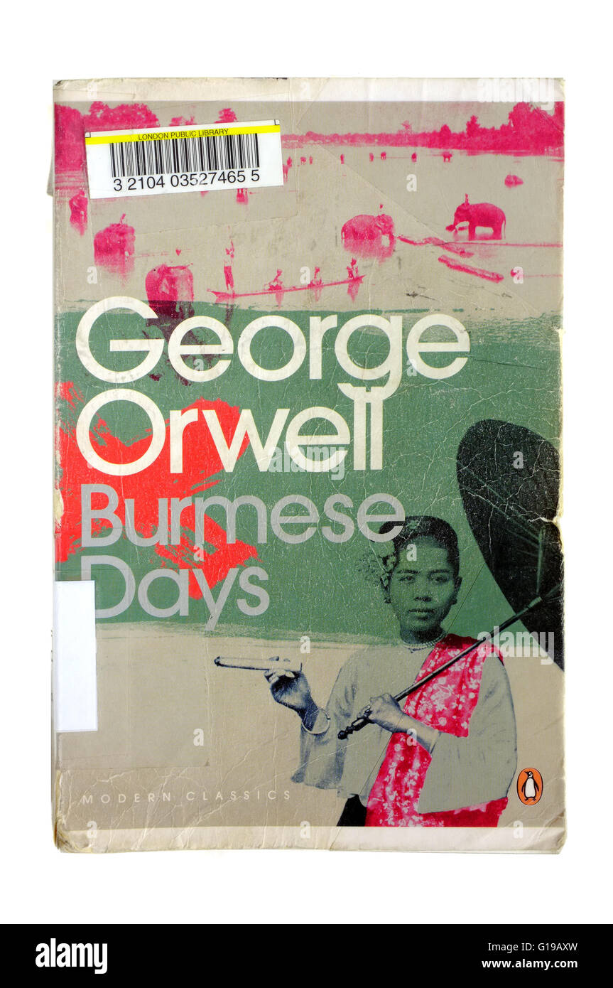 Burmese Days by Orwell photographed against a white background