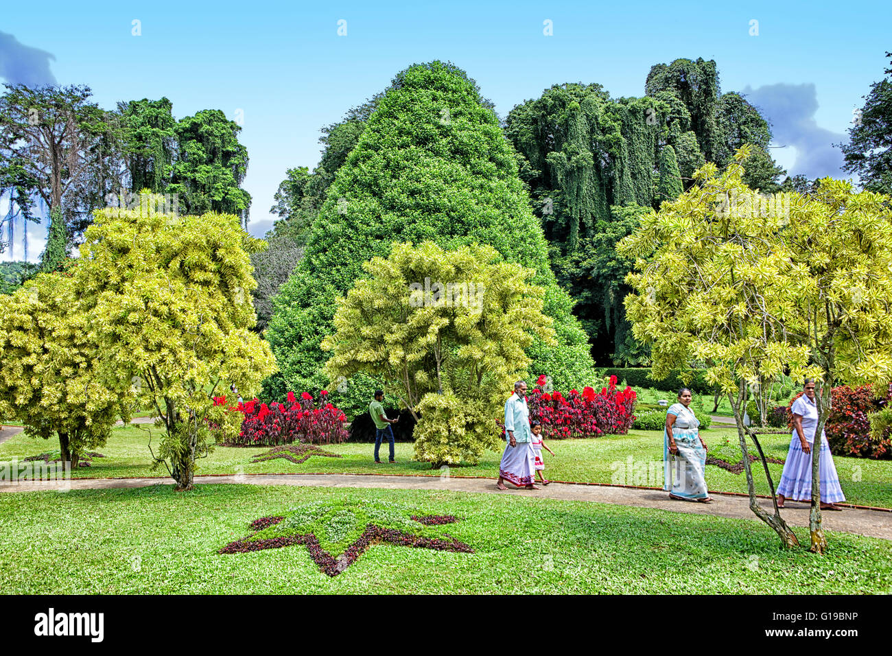 Flower garden in Peradeniya Botanic Gardens, Kandy, Sri Lanka, Asia Stock  Photo - Alamy