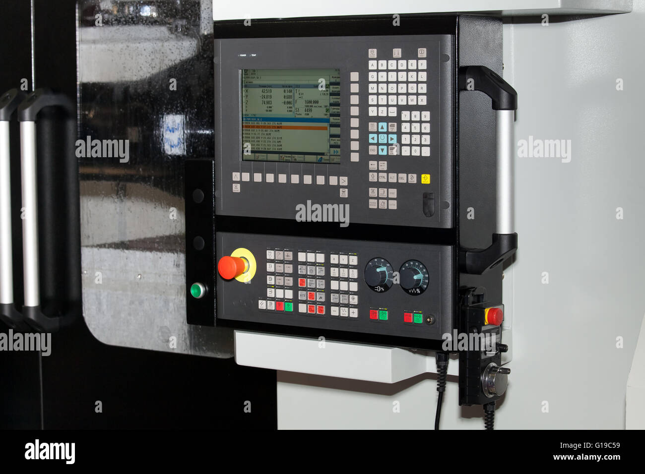 Control panel of CNC machine Stock Photo - Alamy
