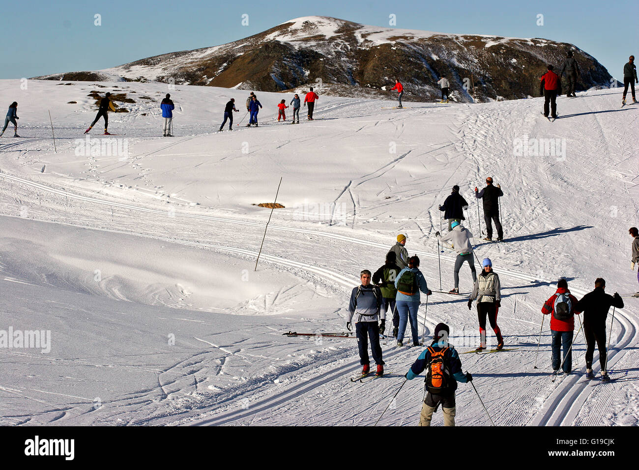 Ski in Larra-Belagua, Navarra, Spain Stock Photo