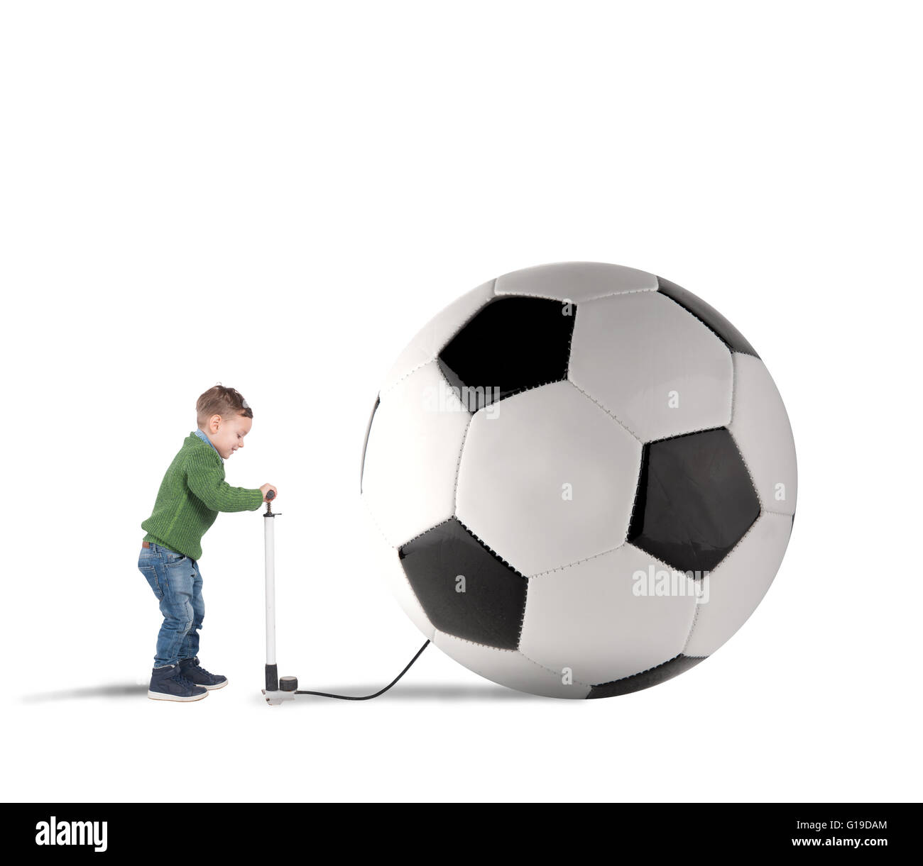 Big soccerball Stock Photo