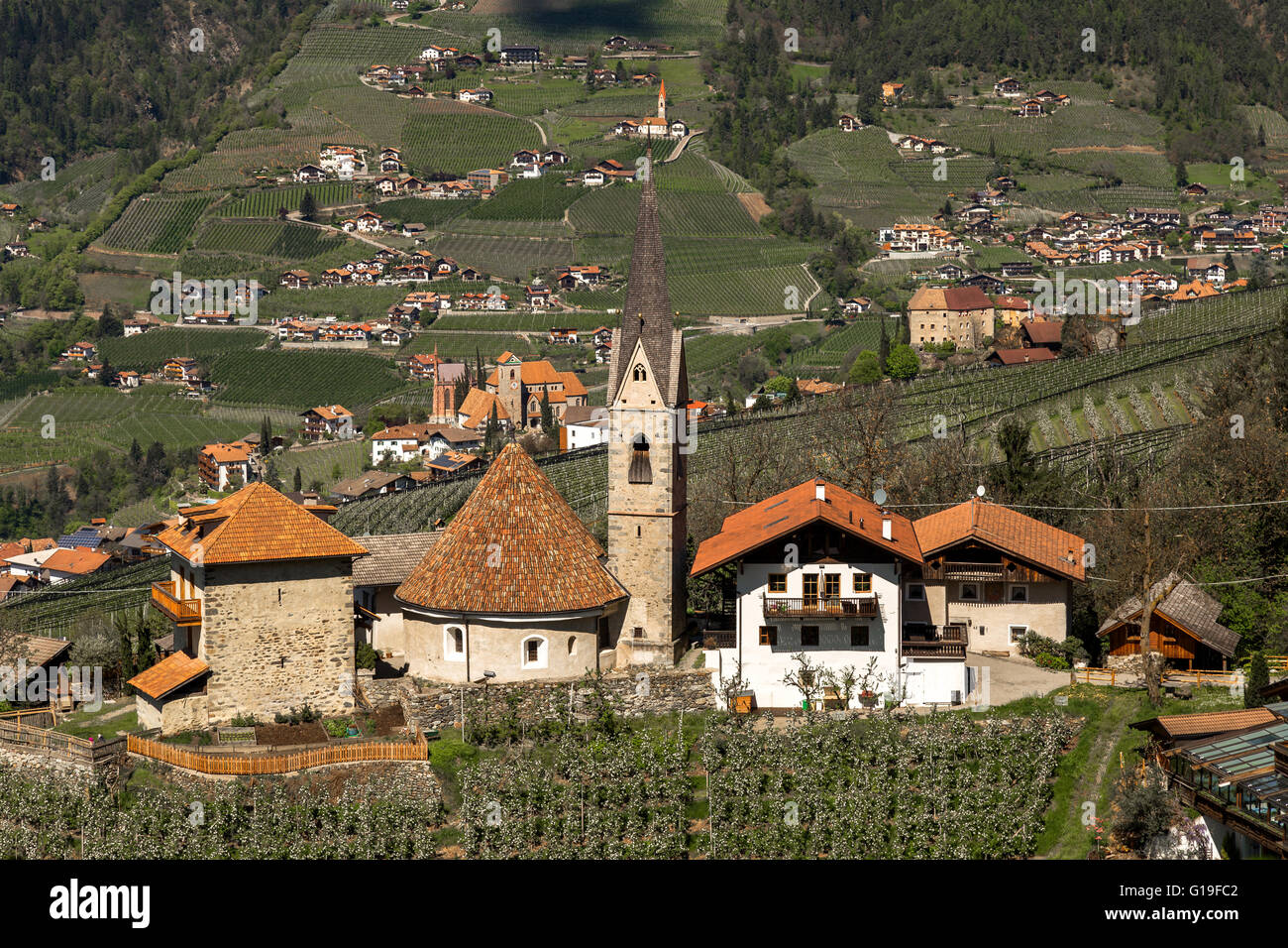 St. Georgen near Schenna, Meran, South Tyrol Stock Photo