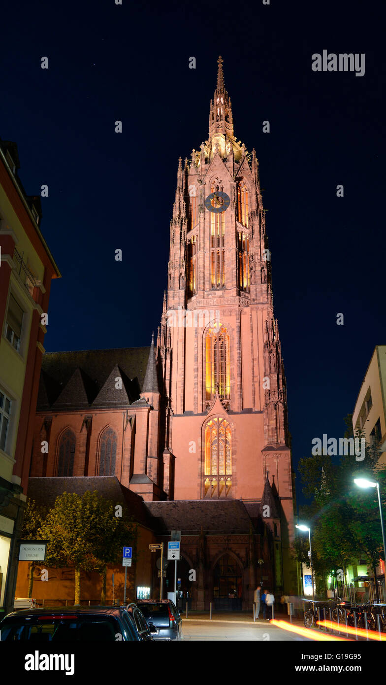 Imperial cathedral St Bartholomew, Kaiserdom, Domplatz, Frankfurt on the Main, Hesse, Germany Stock Photo