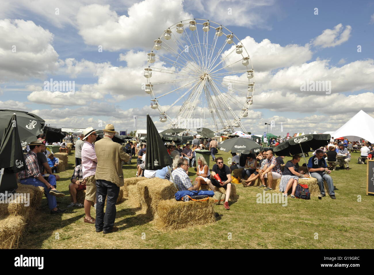 Big wheel at fun fair at Silverstone classics Stock Photo
