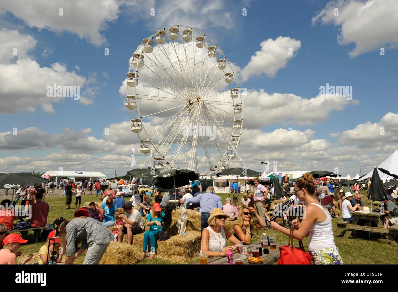 Big wheel at fun fair at Silverstone classics Stock Photo