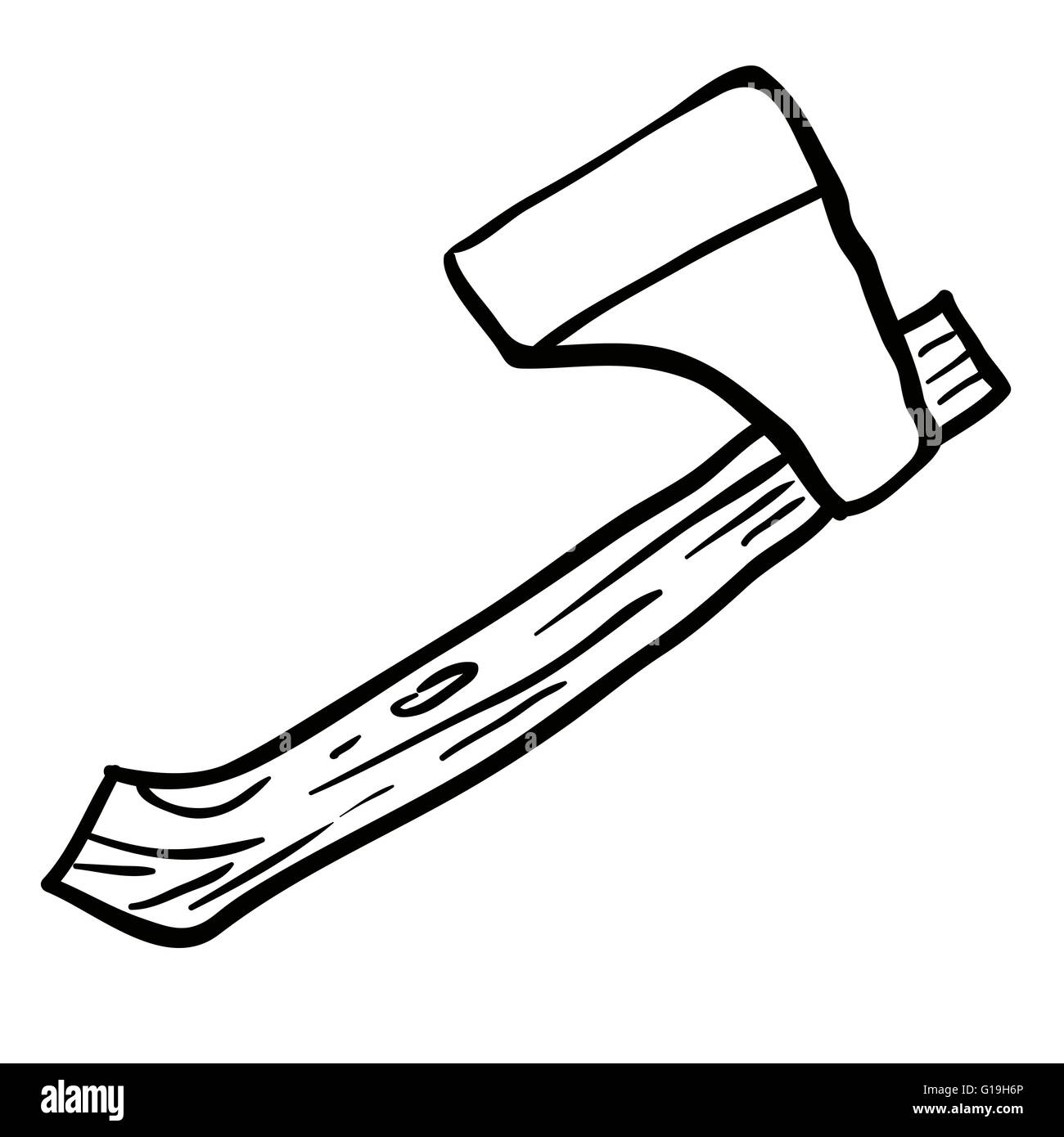 Gevoel van schuld regeren Echter black and white axe cartoon Stock Vector Image & Art - Alamy