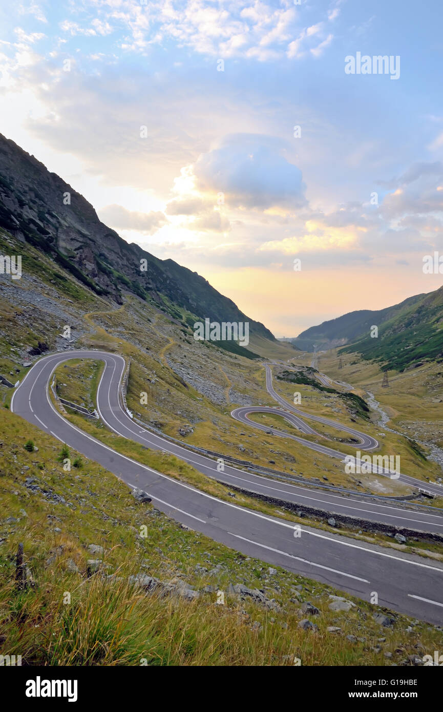 Transfagarasan road, romanian carpathians mountain Stock Photo
