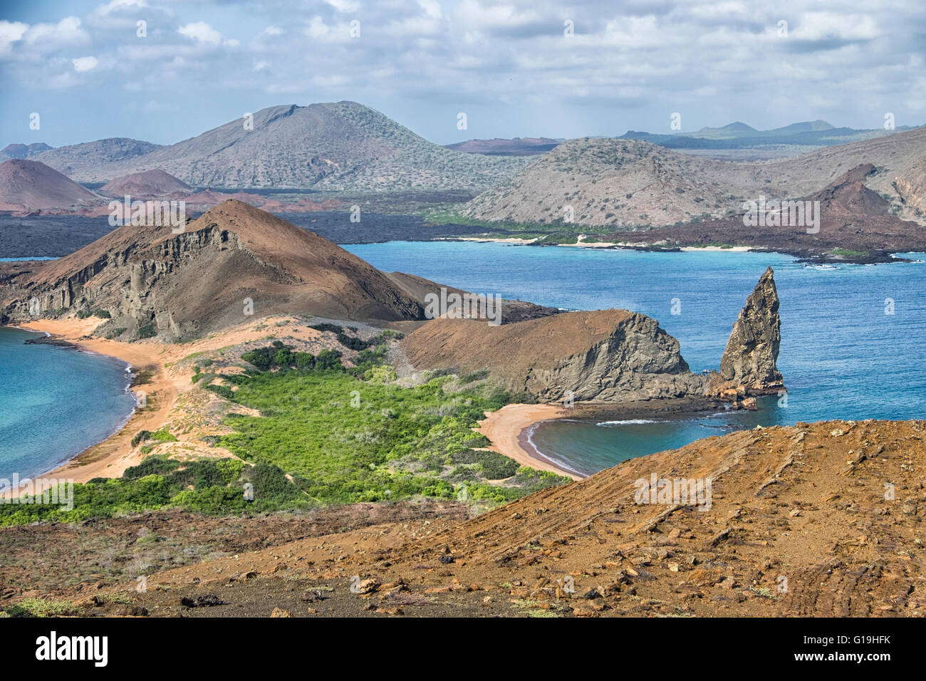 Pinnacle Rock, Galapagos Islands Landscape Stock Photo