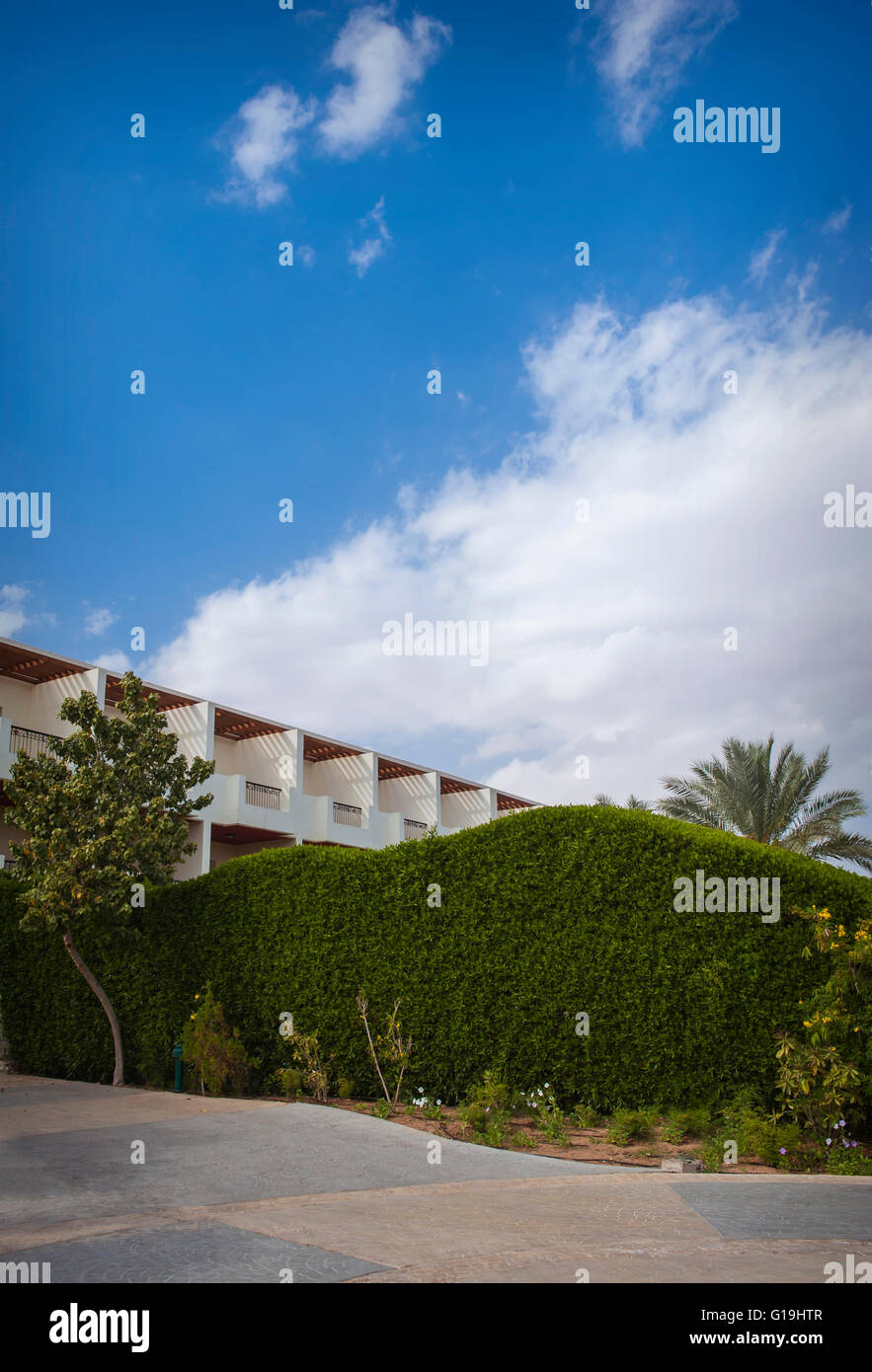 The hotel grounds, recreation area, landscape design Stock Photo