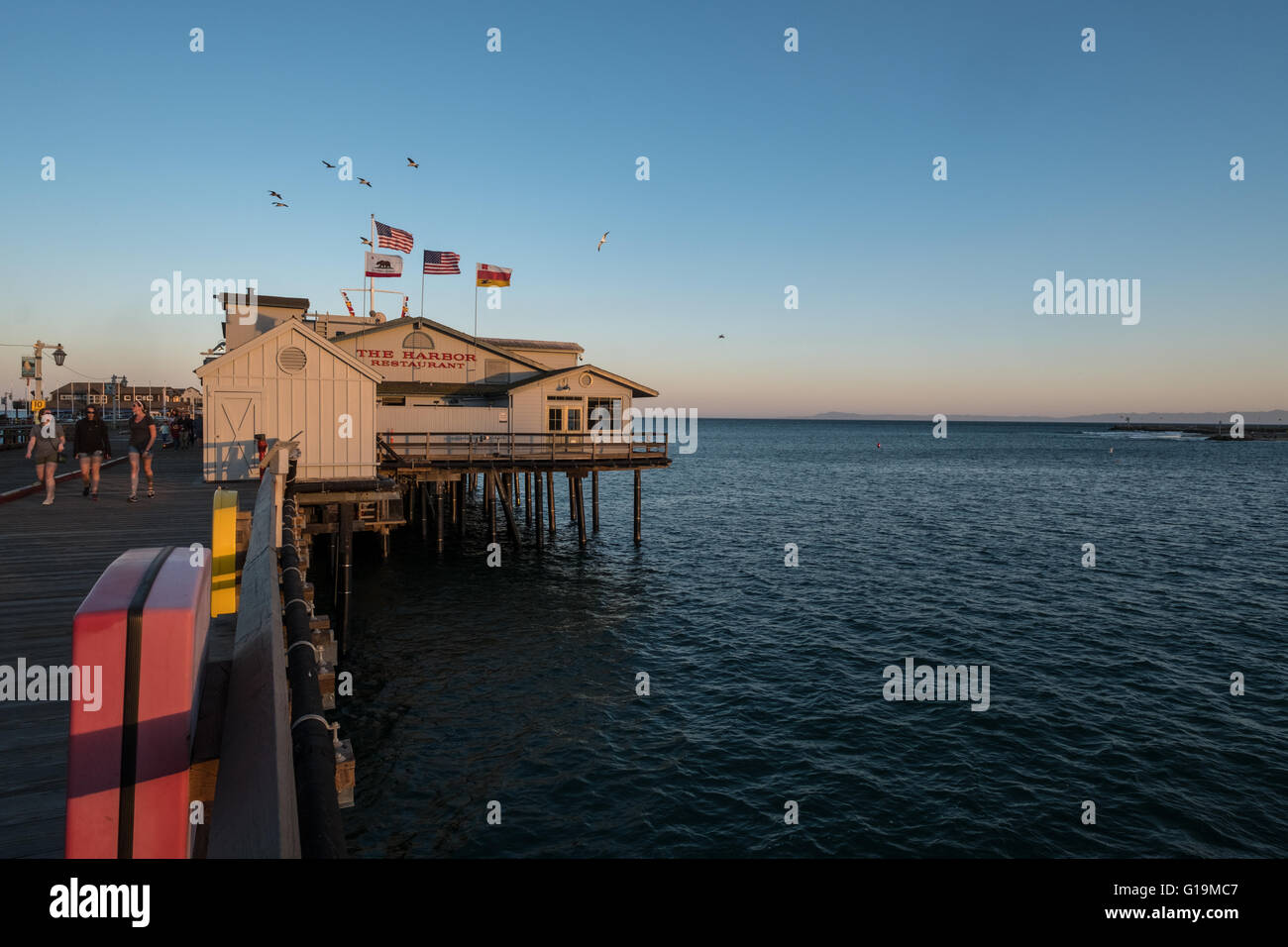 The Harbour Restaurant in Santa Barbara California Stock Photo