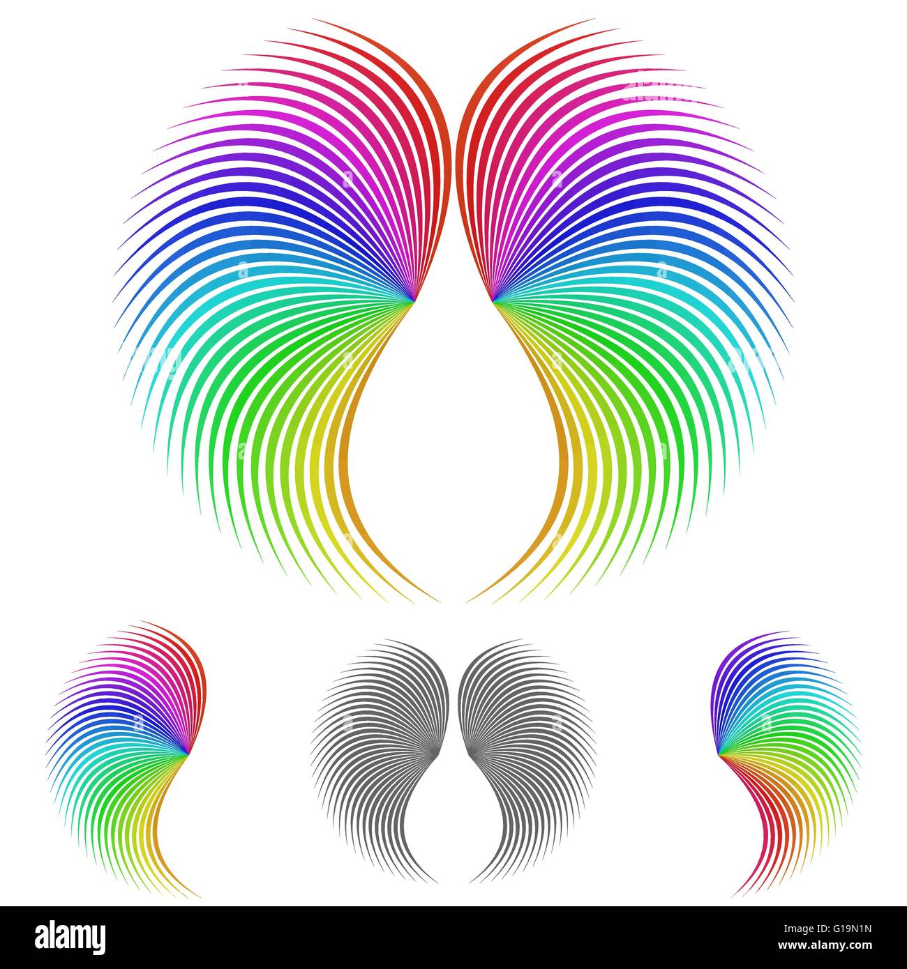 Angel wing logo vector design set Stock Vector Image & Art - Alamy