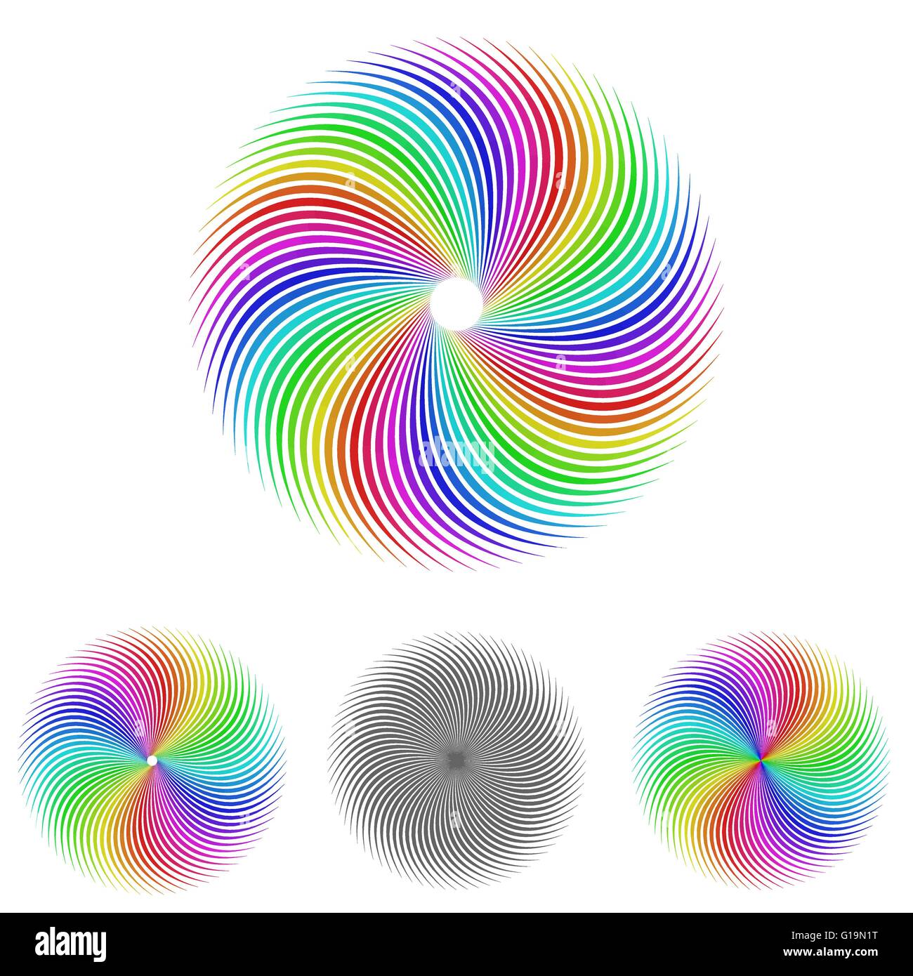 Multicolored swirl logo vector design set Stock Vector Image & Art - Alamy