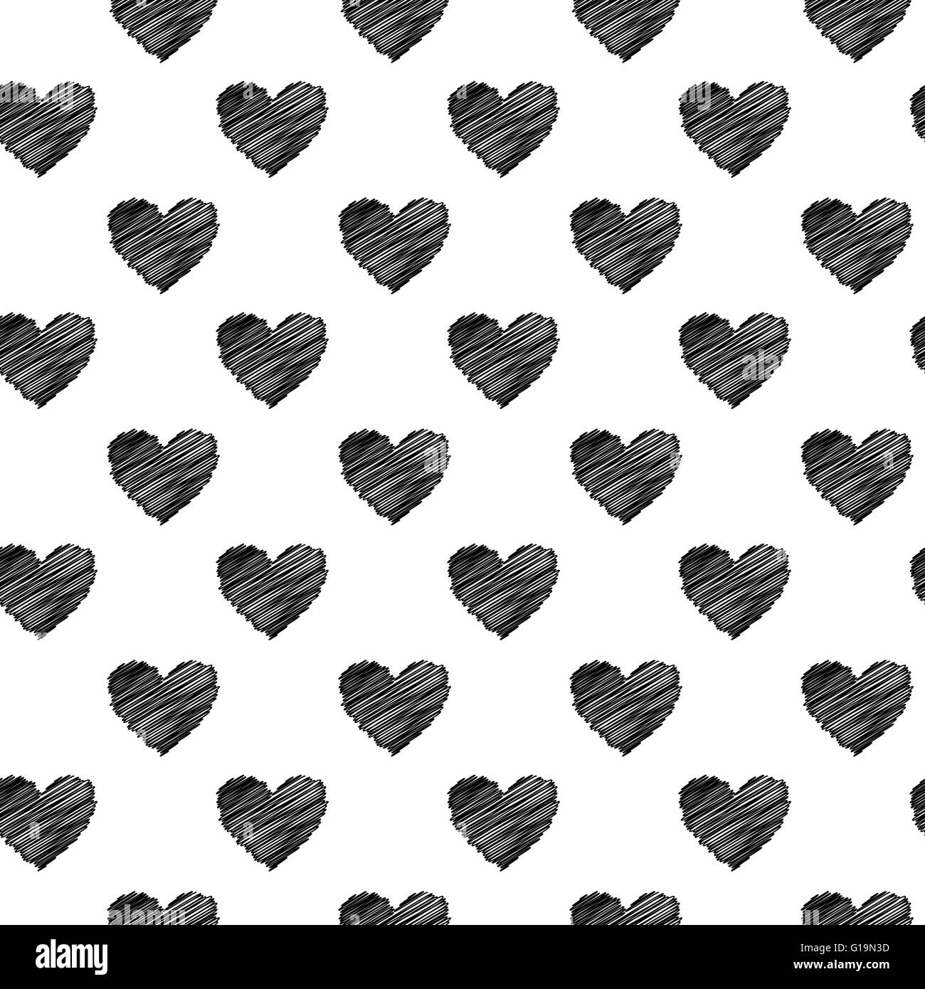 Scribbled black hearts pattern Stock Vector Image & Art Alamy