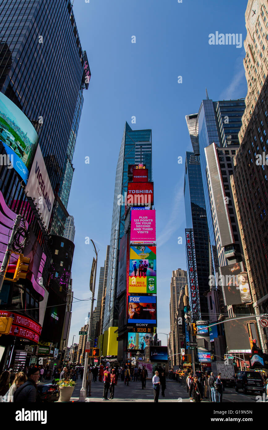 Unidentified people on the Times Square, New York. Times