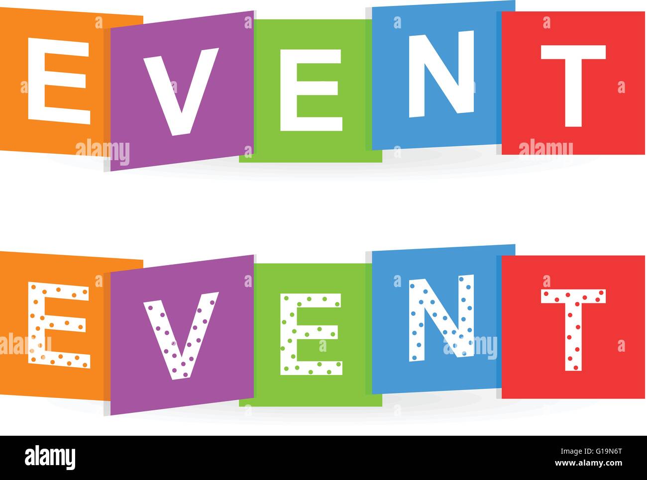 Event colorful typography banner Stock Vector Image & Art - Alamy