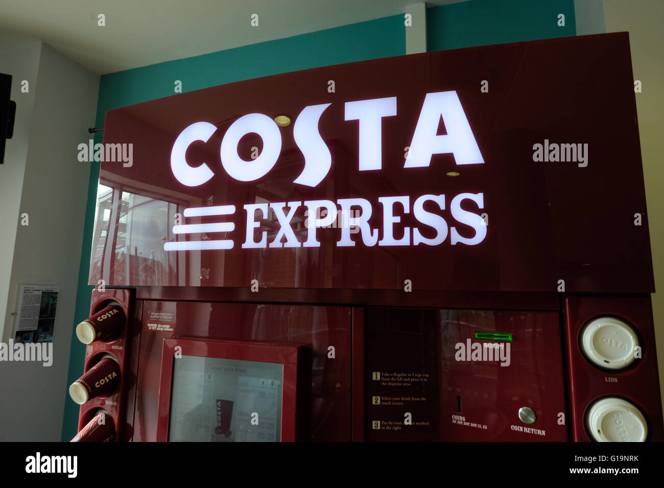 costa express machine Stock Photo