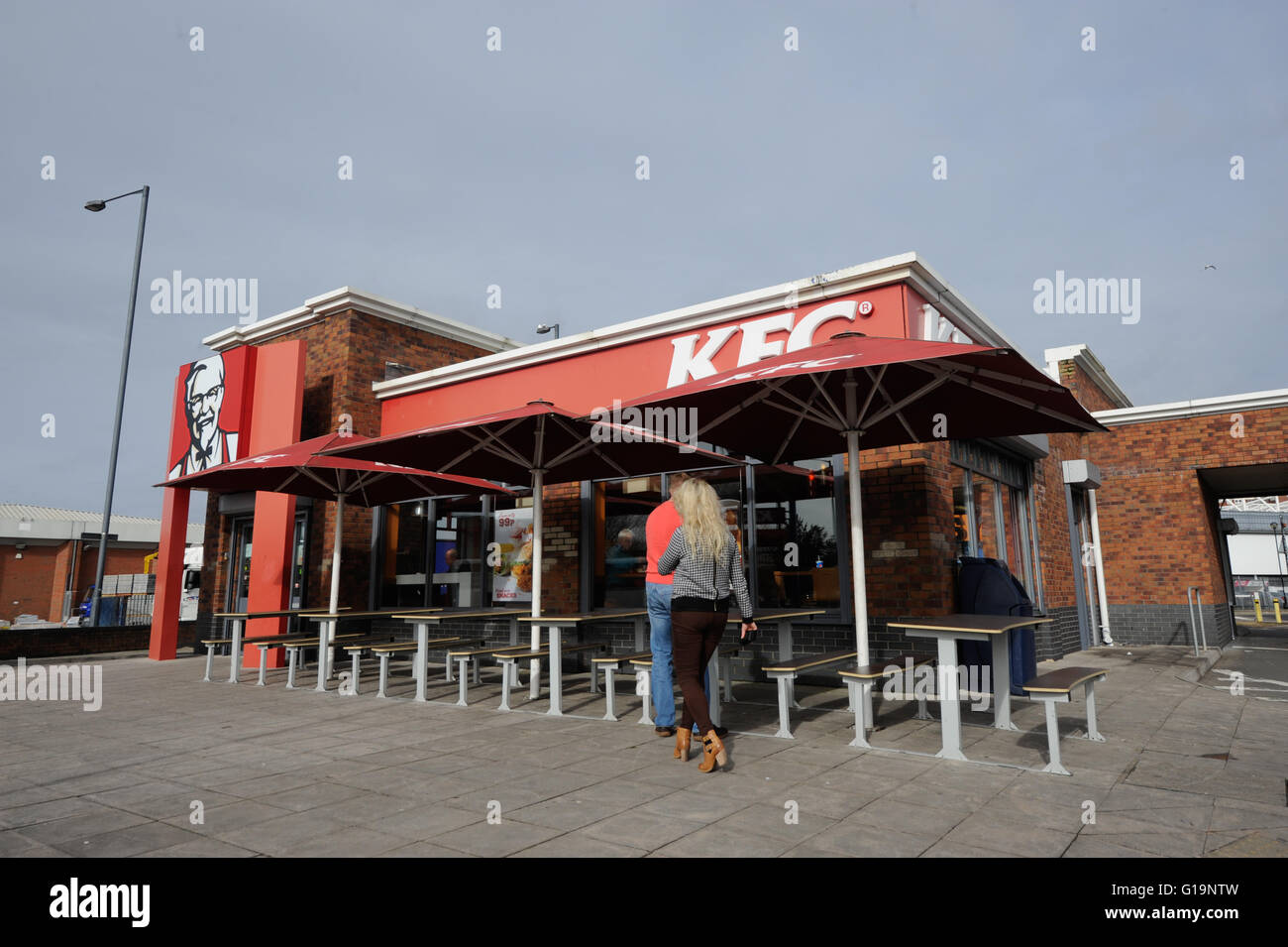 KFC, fast food restaurant,Kentucky Fried Chicken Stock Photo