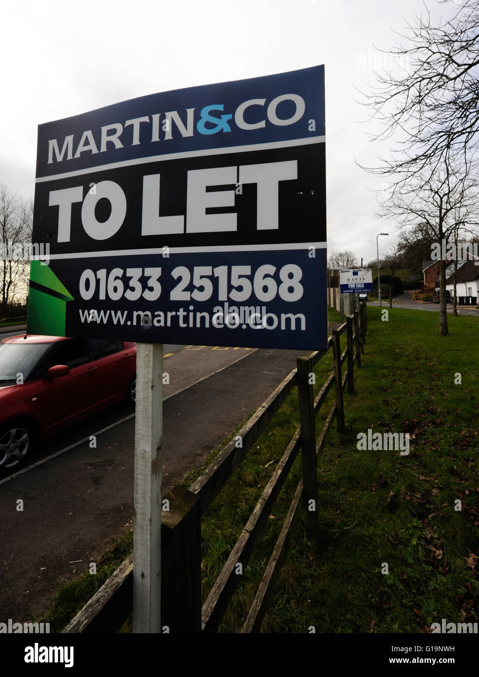 Property for Let Signs in Cardiff Wales UK Stock Photo