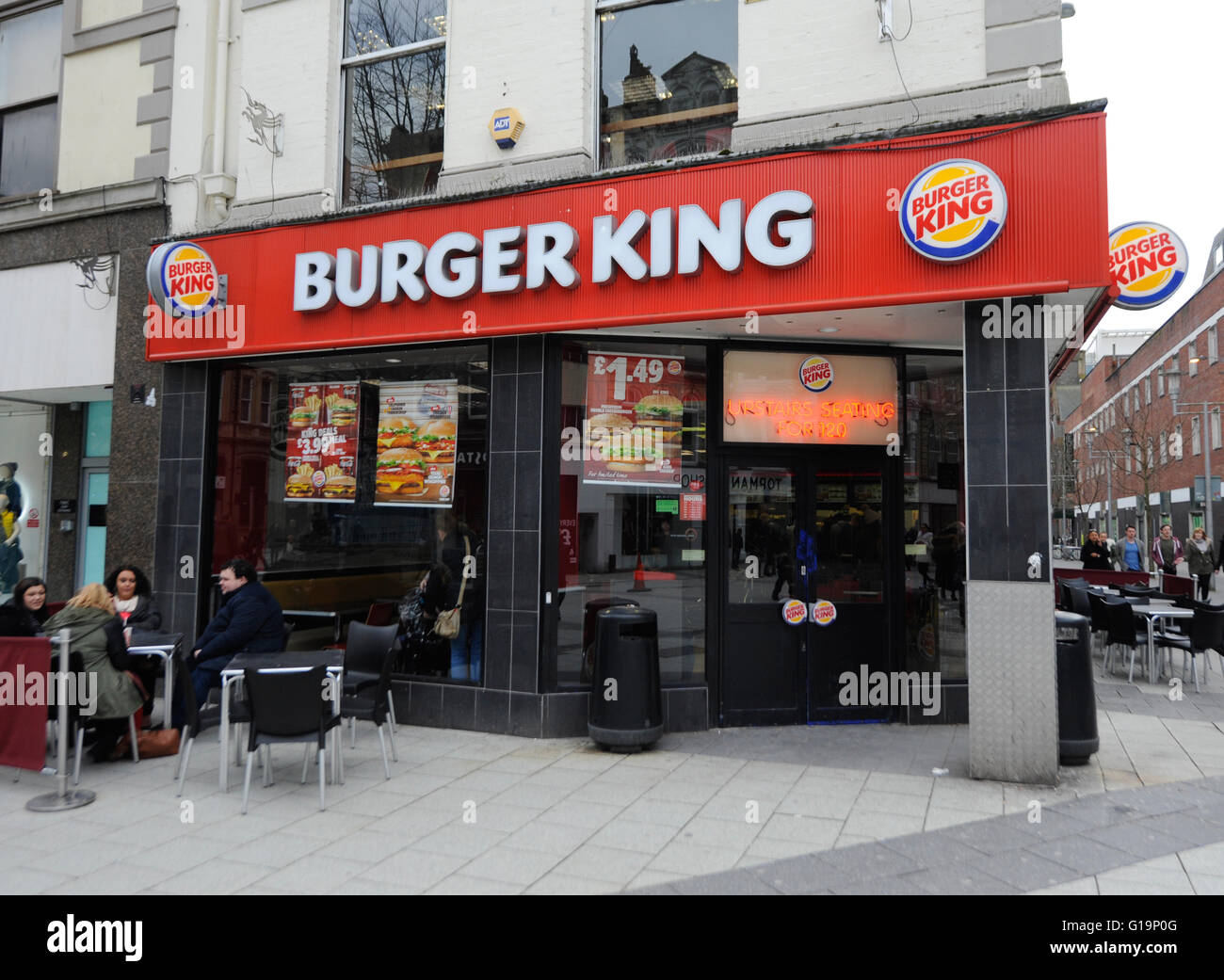 fast food restaurant, Burger King, UK Stock Photo