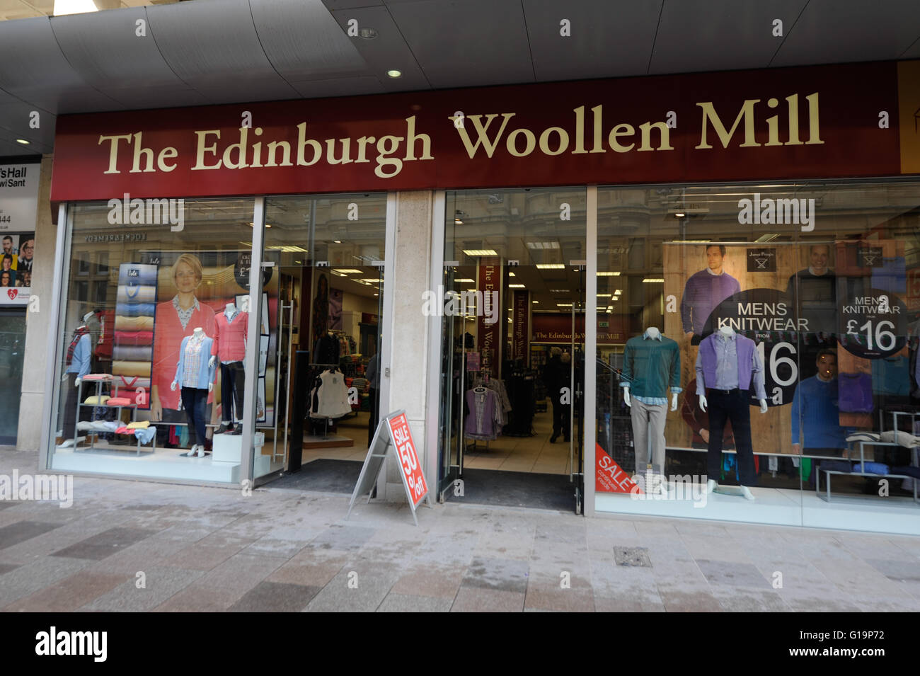 The Edinburgh Woollen Mill in Cardiff Wales UK Stock Photo