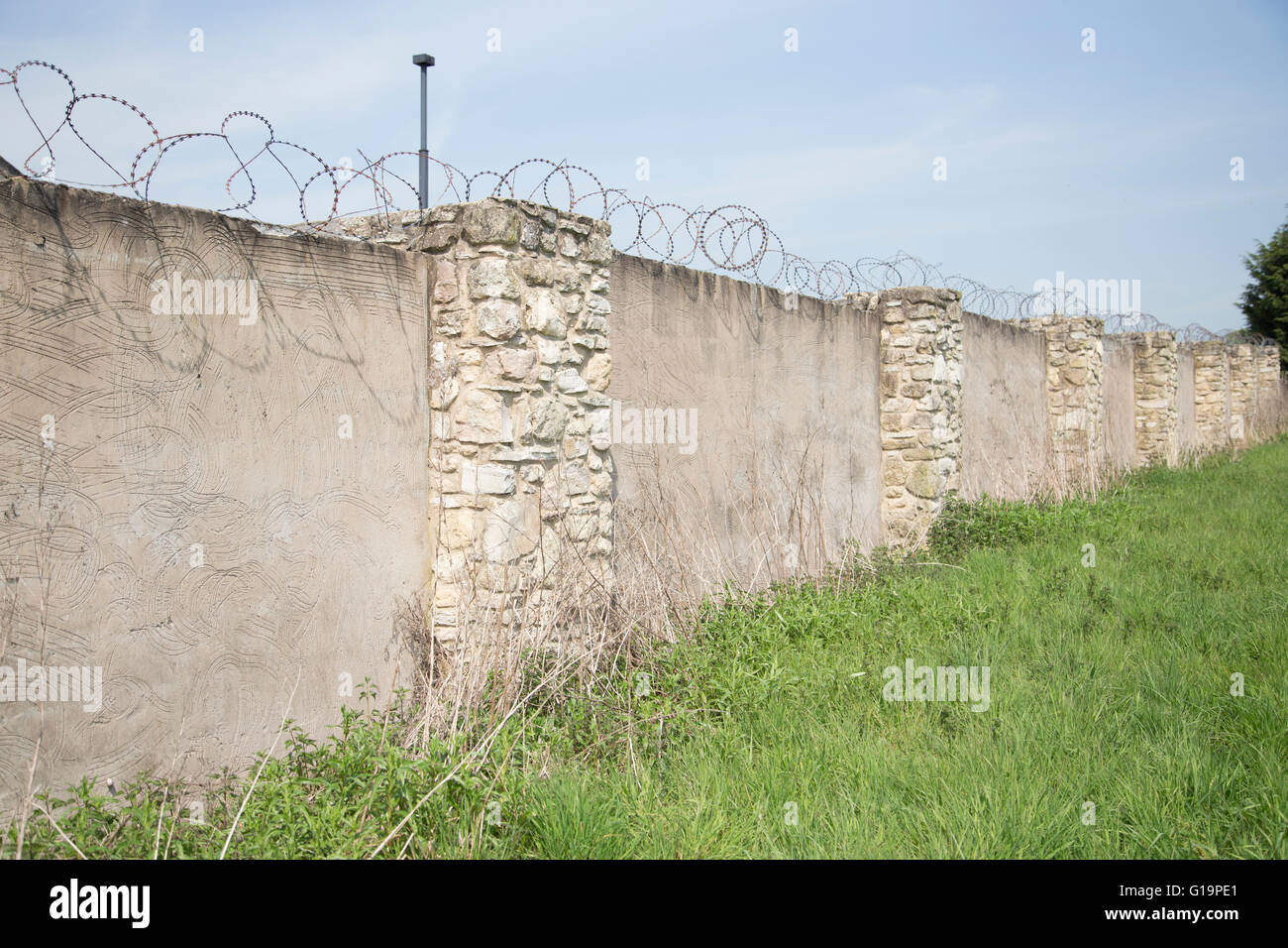 The prison wall Stock Photo