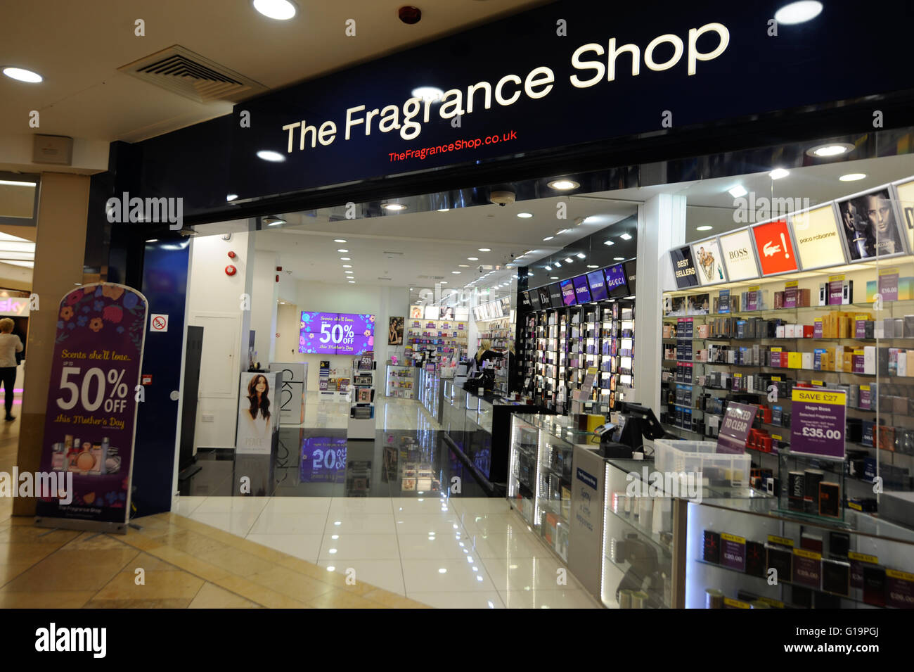 The Fragrance Shop store in Cardiff st Davids shopping centre - United Kingdom Stock Photo