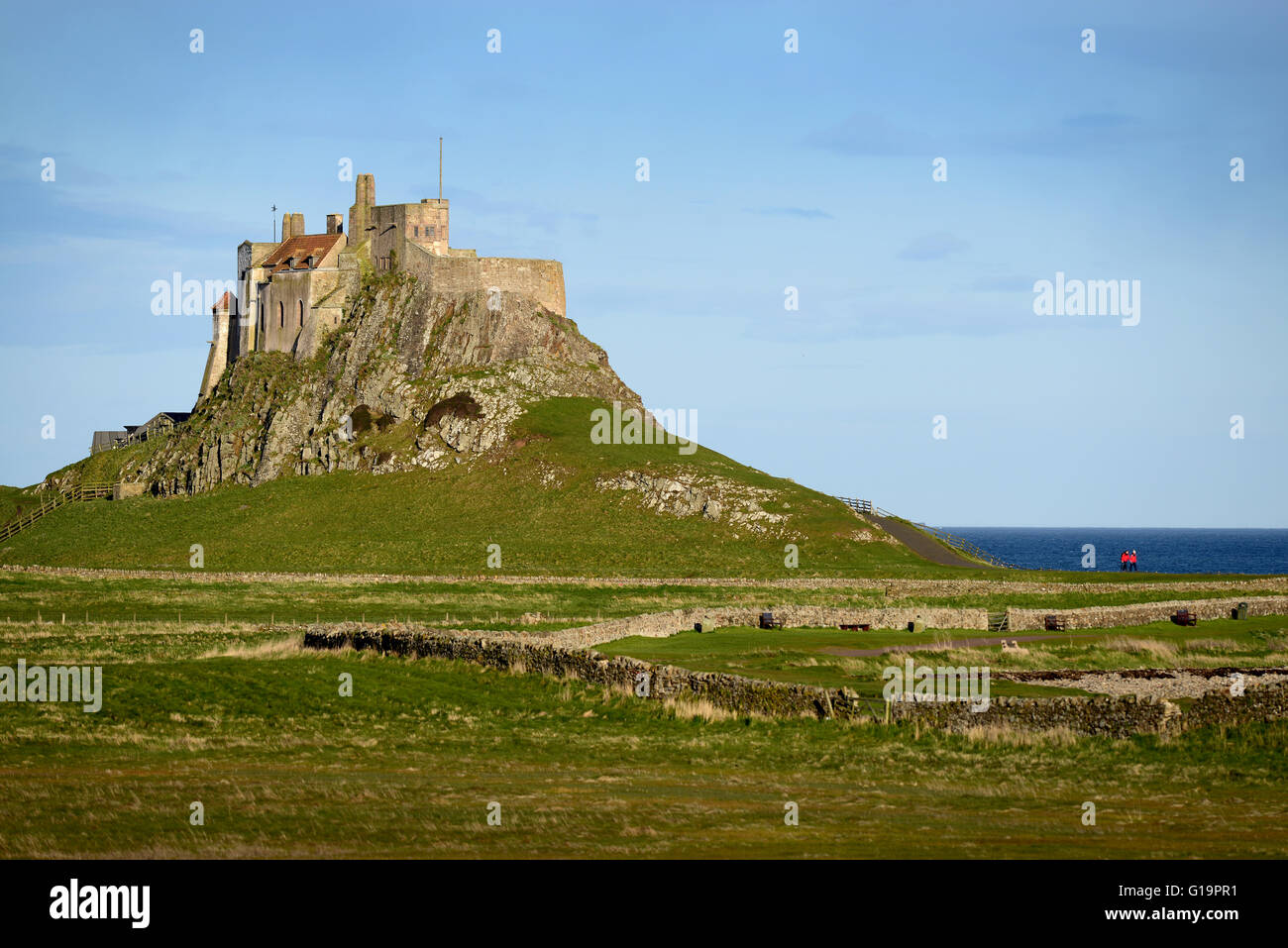 Lindisfarne Castle on Holy Island, Northumbria. England. Stock Photo