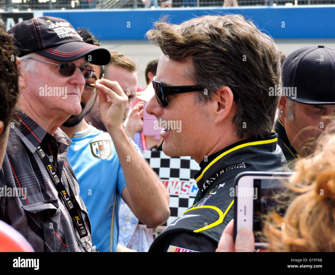 Jeff Gordon at Fontana Speedway California Stock Photo