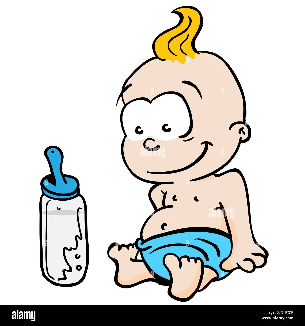 baby and milk bottle cartoon Stock Vector Image & Art - Alamy