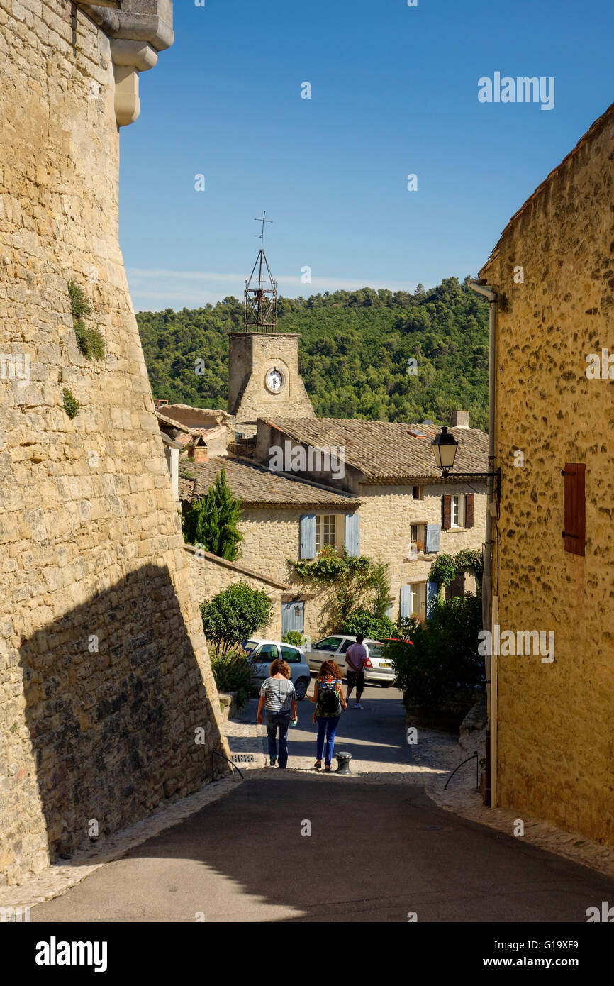 The village of Ansouis, Vaucluse, Provence-Alpes-Cote d'Azur , France (listed as one of the most beautiful villages in France) Stock Photo