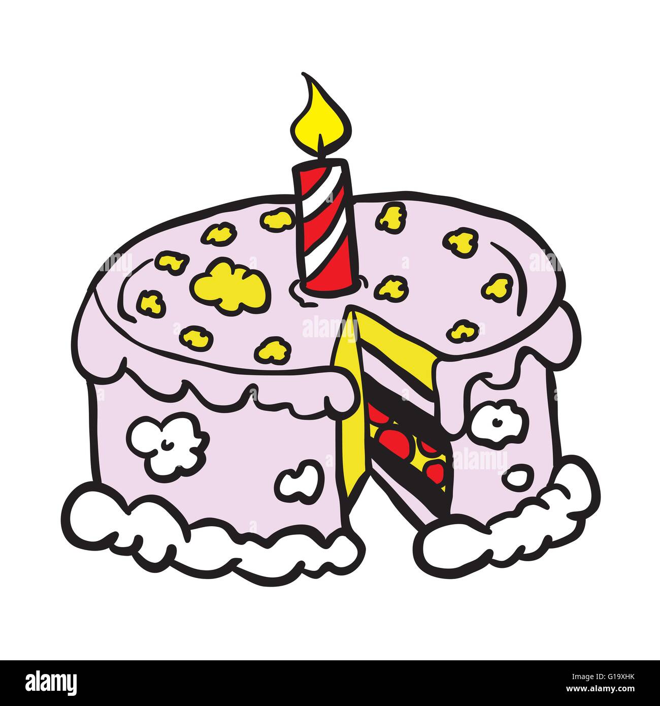 birthday cake cartoon Stock Vector Image & Art - Alamy
