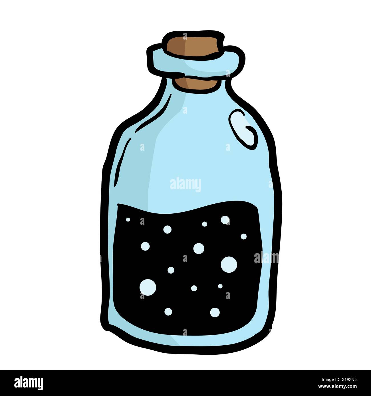 blue bottle with cork Stock Vector Image & Art Alamy