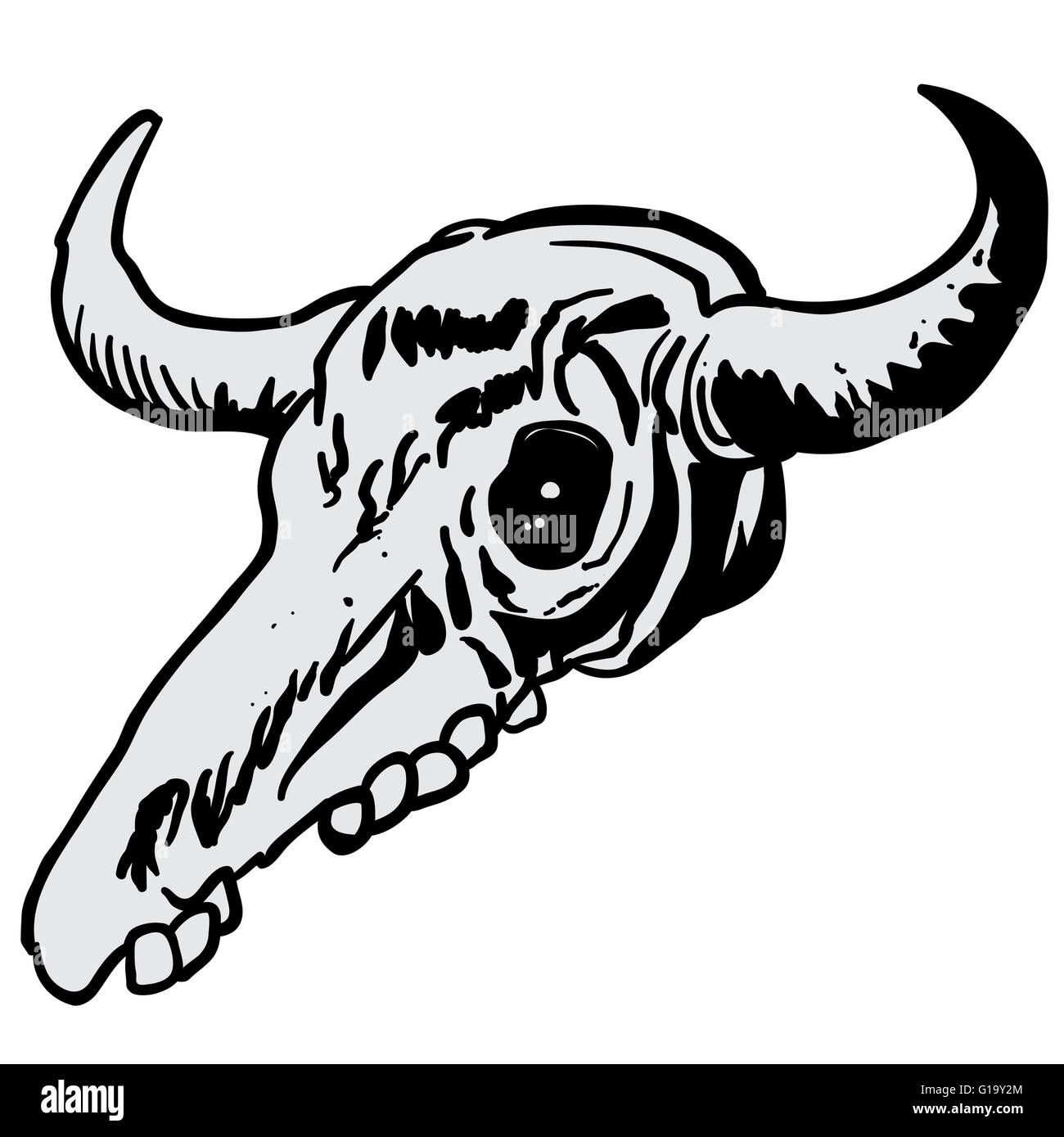 Minimalist Western Line art, Cowboy, Bull Steer,Skull Sketch, Wild West  Drawing, Simple Country, Texas 20525403 Vector Art at Vecteezy