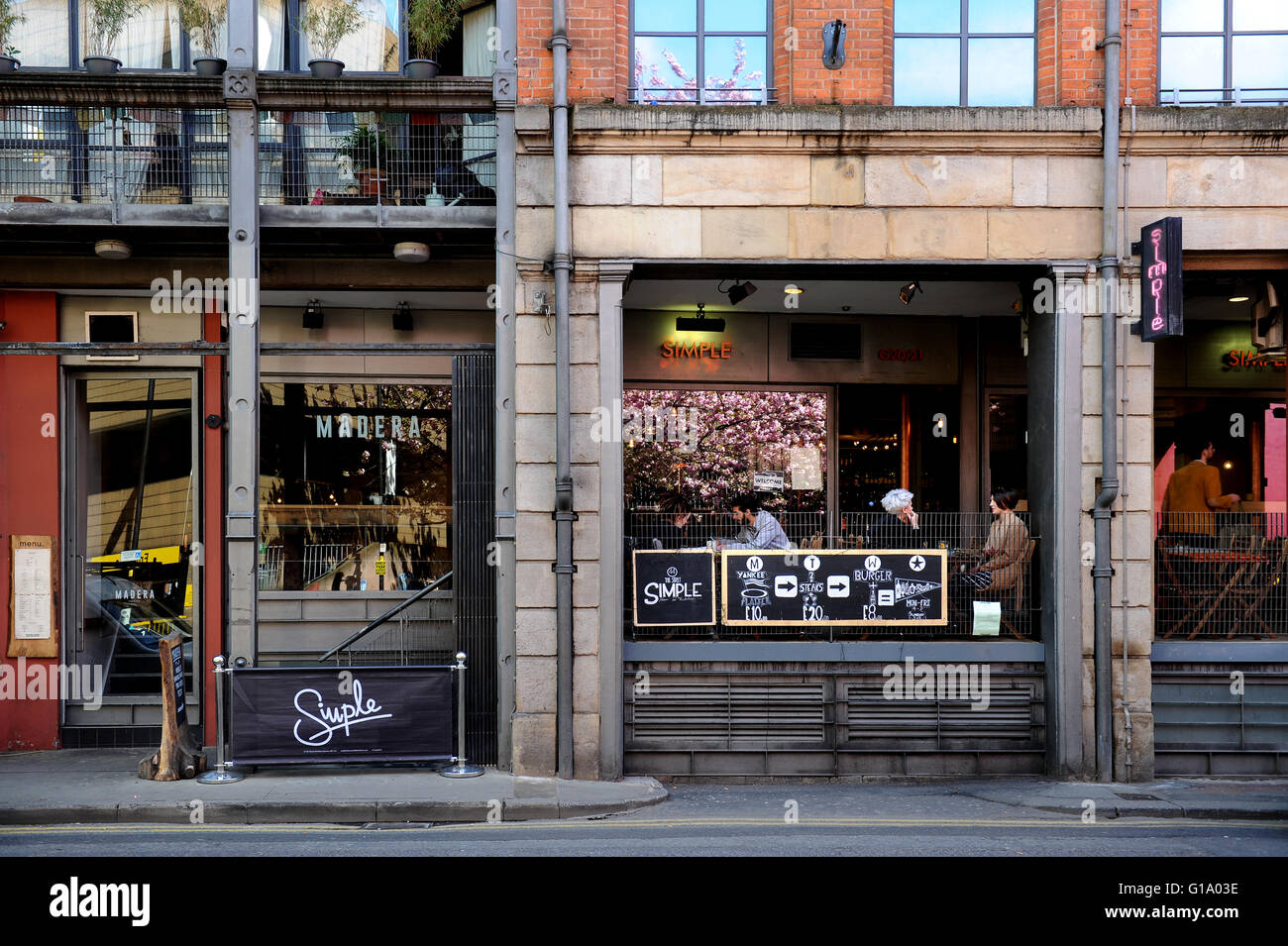 Tib Street, Northern Quarter, Manchester, Tuesday May 10, 2016. Stock Photo