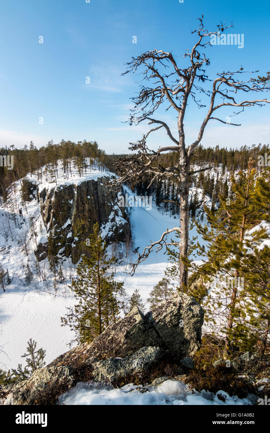 Ristikallio view in Oulanka National Park Stock Photo
