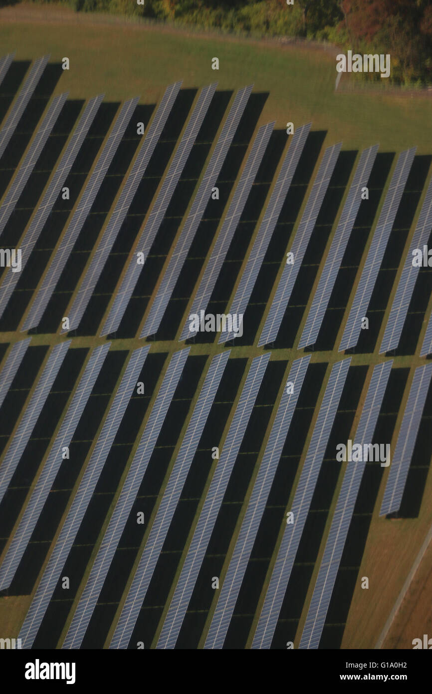 Solar panels areal Pennsylvania Stock Photo